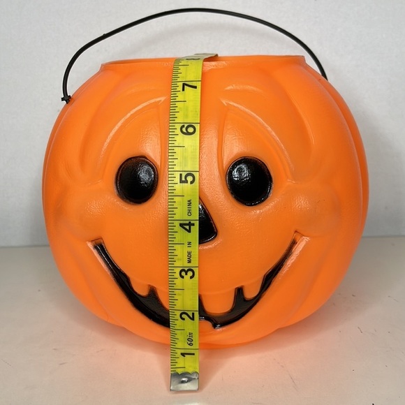 Vintage Norfolk Halloween Trick-or-Treat Pumpkin Bucket‎ Blow Mold Made in USA - Picture 6 of 6
